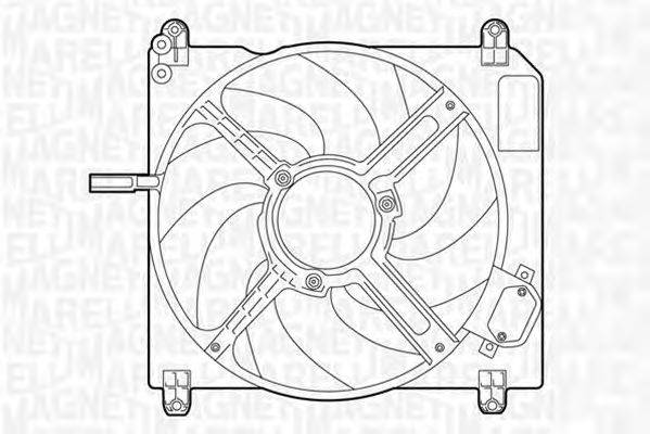 Вентилятор, охлаждение двигателя MAGNETI MARELLI 069422008010