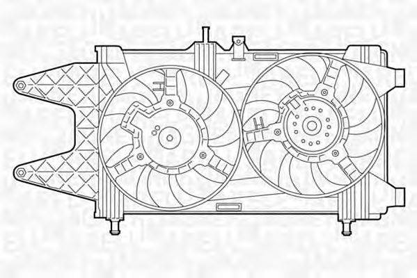 Вентилятор, охлаждение двигателя MAGNETI MARELLI 069422013010