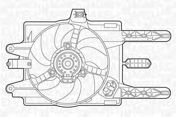 Вентилятор, охлаждение двигателя MAGNETI MARELLI 069422014010