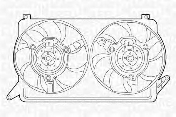 Вентилятор, охлаждение двигателя MAGNETI MARELLI 069422244010