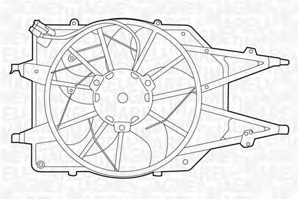 Вентилятор, охлаждение двигателя MAGNETI MARELLI 069422311010