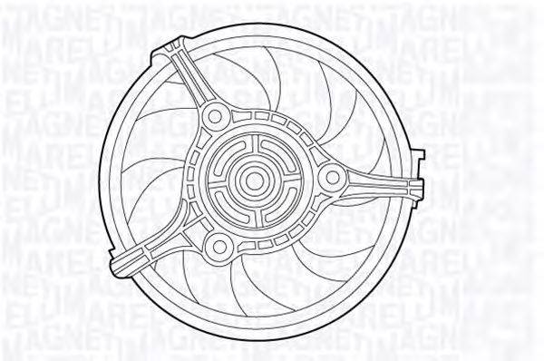 Вентилятор, охлаждение двигателя MAGNETI MARELLI 069422527010