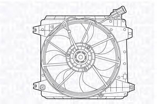 Вентилятор, охлаждение двигателя MAGNETI MARELLI 069422545010