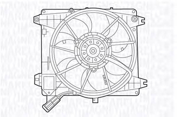 Вентилятор, охлаждение двигателя MAGNETI MARELLI 069422546010