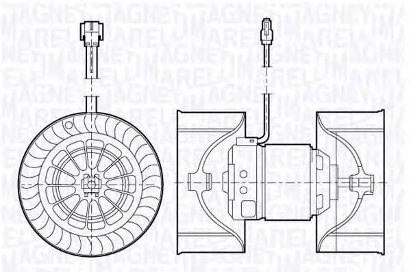 Электродвигатель, вентиляция салона MAGNETI MARELLI 069412671010