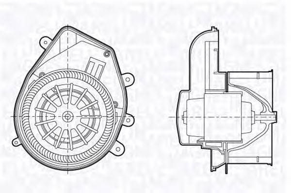 Электродвигатель, вентиляция салона MAGNETI MARELLI 069412690010