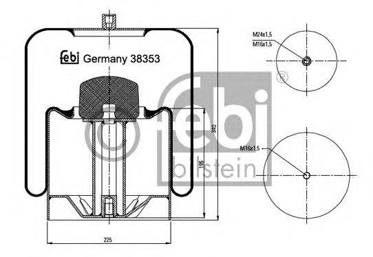 Кожух пневматической рессоры FEBI BILSTEIN 38353