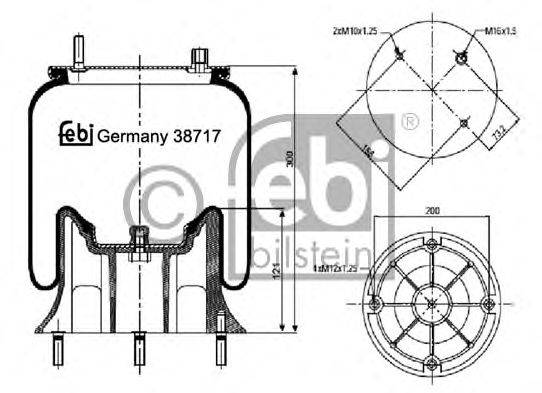 Кожух пневматической рессоры FEBI BILSTEIN 38717