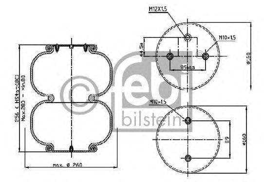 Кожух пневматической рессоры FEBI BILSTEIN 39420