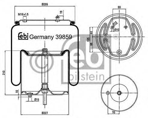 Кожух пневматической рессоры FEBI BILSTEIN 39859