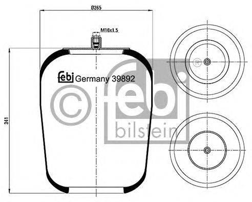 Кожух пневматической рессоры FEBI BILSTEIN 39892