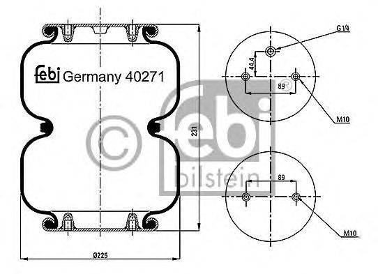 Кожух пневматической рессоры FEBI BILSTEIN 40271