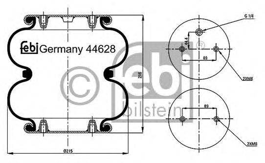 Кожух пневматической рессоры FEBI BILSTEIN 44628