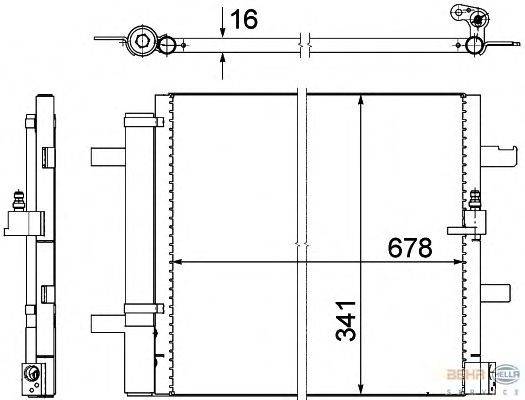 Конденсатор, кондиционер BEHR HELLA SERVICE 8FC351319411