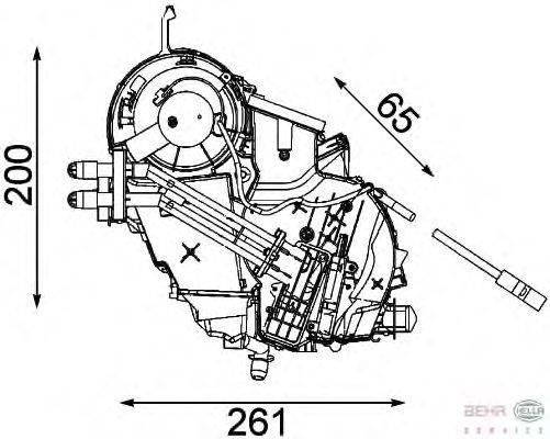 Испаритель, кондиционер BEHR HELLA SERVICE 8FV 351 330-161