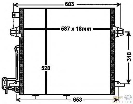 Конденсатор, кондиционер BEHR HELLA SERVICE 8FC 351 330-611