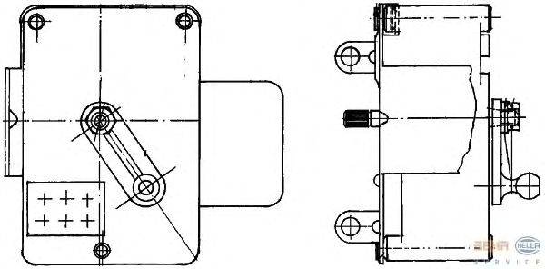 Регулировочный элемент, смесительный клапан BEHR HELLA SERVICE 6NW351344051