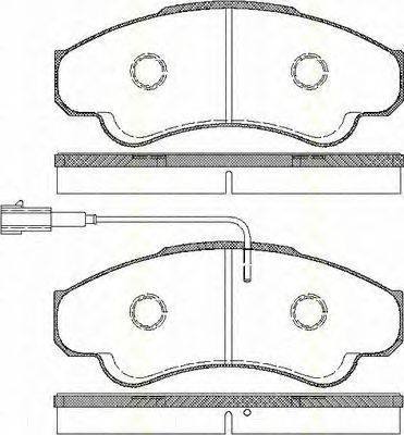 Комплект тормозных колодок, дисковый тормоз TRISCAN 3350