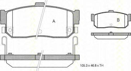 Комплект тормозных колодок, дисковый тормоз TRISCAN 21715
