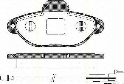 Комплект тормозных колодок, дисковый тормоз TRISCAN 21437