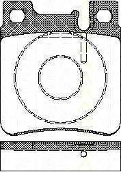 Комплект тормозных колодок, дисковый тормоз TRISCAN 8110 23003