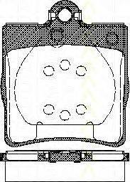 Комплект тормозных колодок, дисковый тормоз TRISCAN 3520