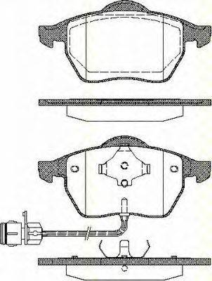 Комплект тормозных колодок, дисковый тормоз TRISCAN 1880