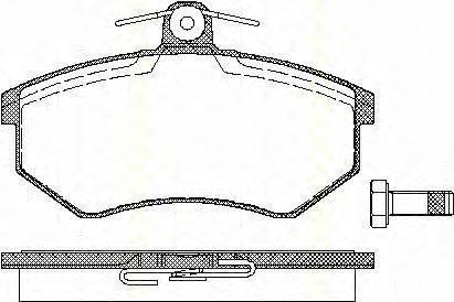Комплект тормозных колодок, дисковый тормоз TRISCAN 1512