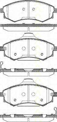 Комплект тормозных колодок, дисковый тормоз TRISCAN 8110 43024