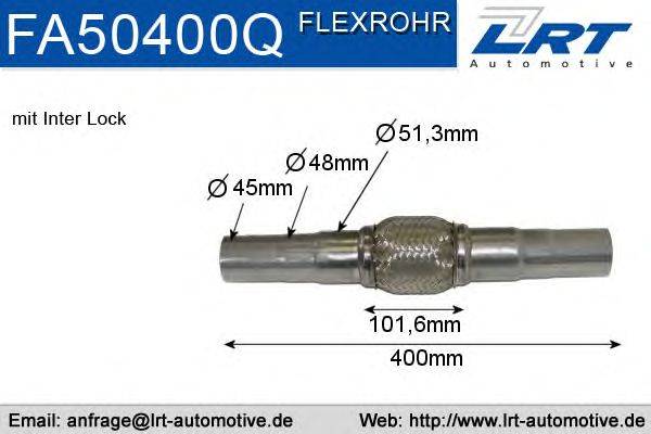 Гофрированная труба, выхлопная система LRT FA50400Q