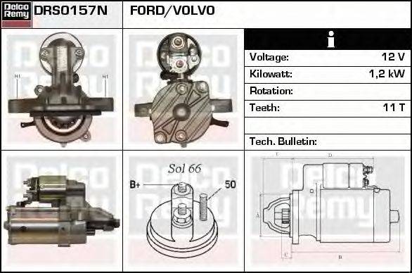 Стартер DELCO REMY DRS0157N