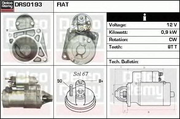 Стартер DELCO REMY DRS0193