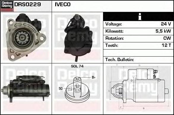 Стартер DELCO REMY DRS0229