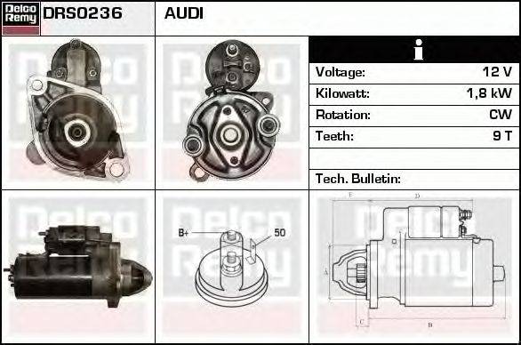 Стартер DELCO REMY DRS0236