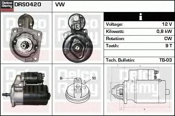 Стартер DELCO REMY DRS0420