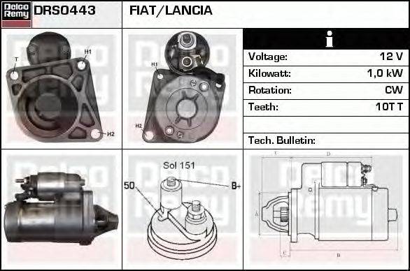 Стартер DELCO REMY DRS0443