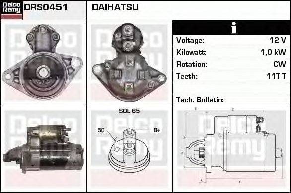 Стартер DELCO REMY DRS0451