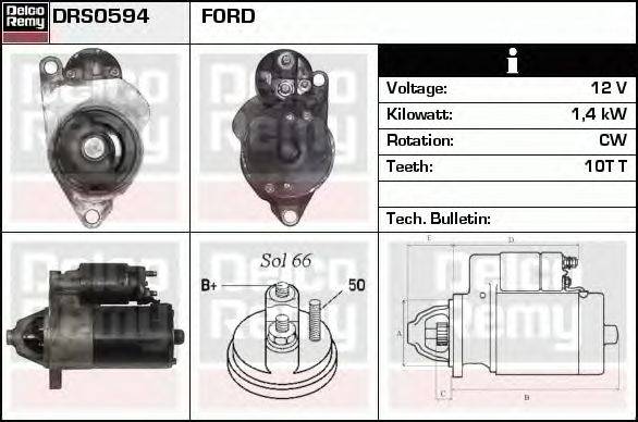 Стартер DELCO REMY DRS0594