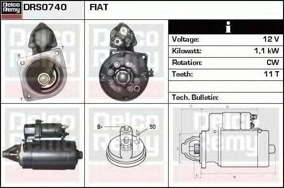 Стартер DELCO REMY DRS0740