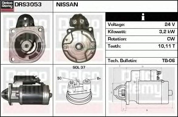 Стартер DELCO REMY DRS3053