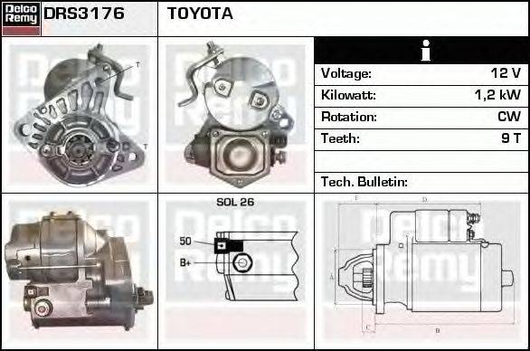 Стартер DELCO REMY DRS3176