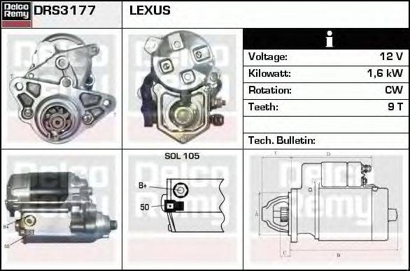 Стартер DELCO REMY DRS3177