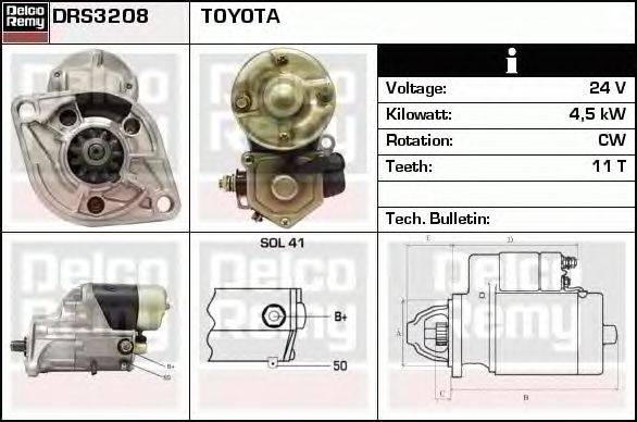 Стартер DELCO REMY DRS3208