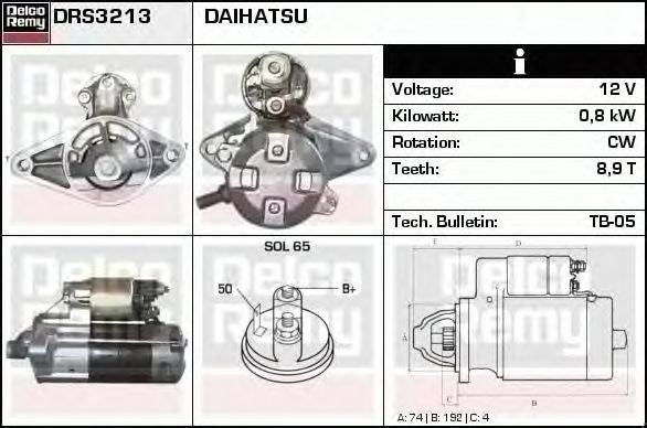 Стартер DELCO REMY DRS3213