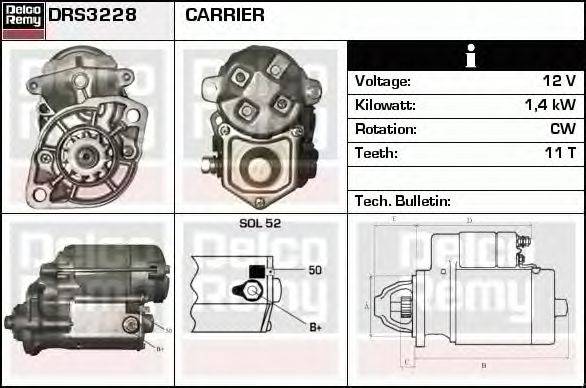 Стартер DELCO REMY DRS3228