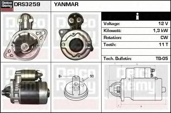 Стартер DELCO REMY DRS3259