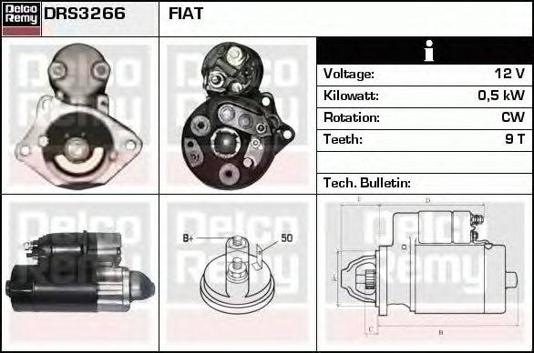 Стартер DELCO REMY DRS3266