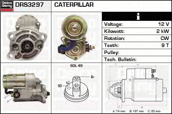 Стартер DELCO REMY DRS3297
