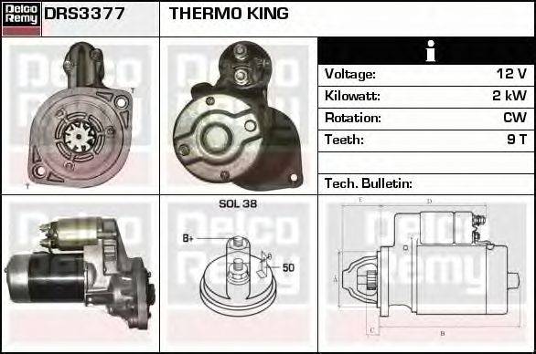 Стартер DELCO REMY DRS3377