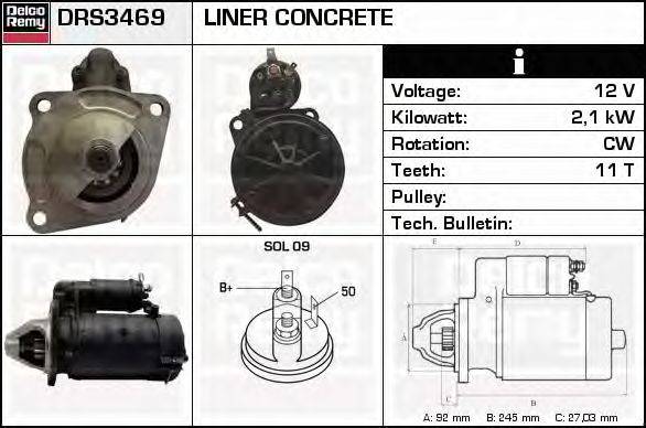 Стартер DELCO REMY DRS3469